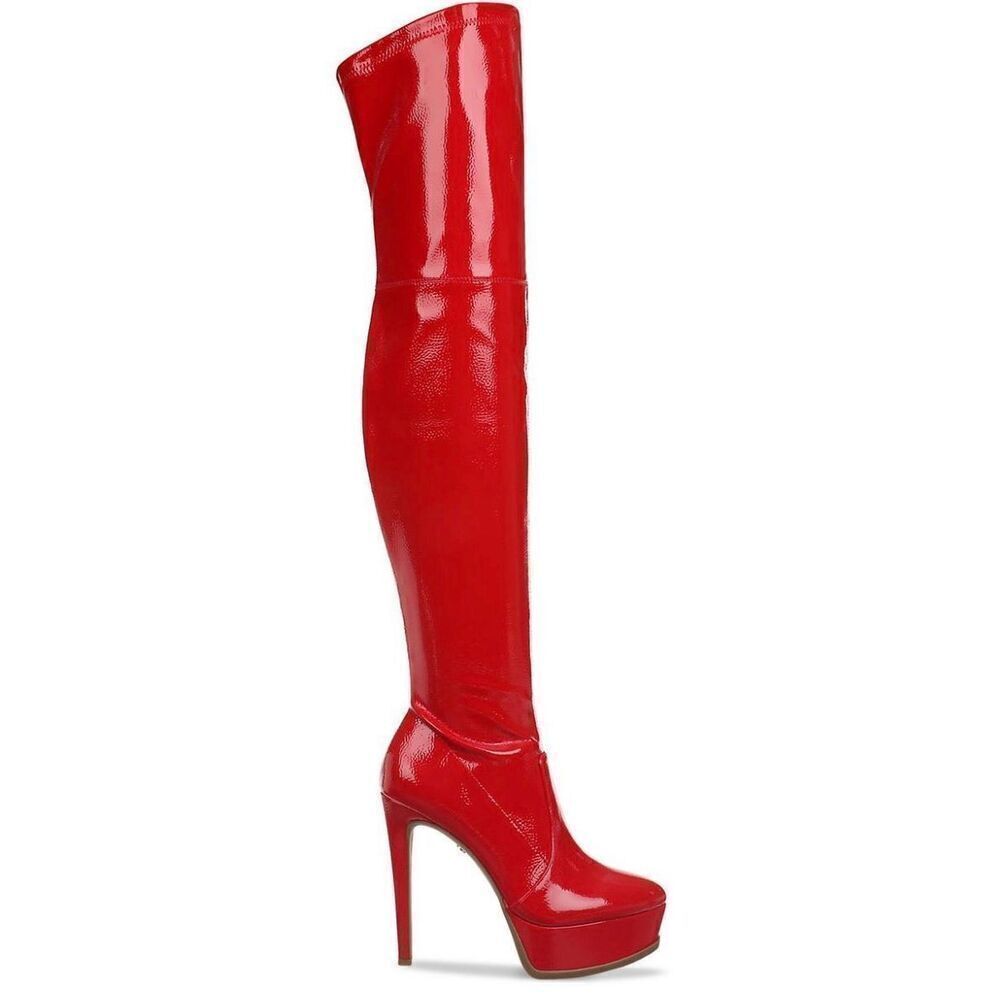 Thalia Sodi Womens SILENA Faux Leather Platform Over-The-Knee Boots